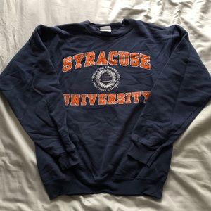 Syracuse University navy crew neck sweatshirt S